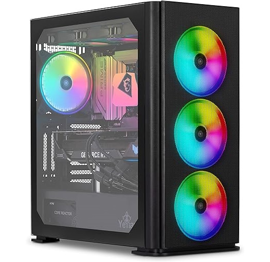 YEYIAN ODACHI Gaming PC Desktop, AMD Ryzen 9 7950X3D, RTX 4090, 32GB DDR5 6000MHz RAM, 2TB M.2 SSD + 2TB HDD, 360mm Liquid Cooler VR Ready...