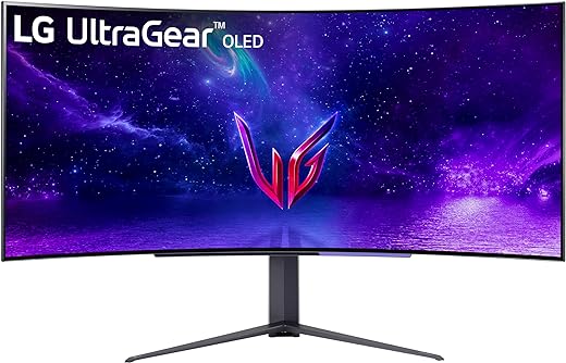 LG 45GR95QE-B Curved Ultragear Gaming Monitor 45-Inch (3440 x 1440) OLED Display, 240Hz Refresh Rate, 0.03ms GtG Response Time, NVIDIA G-SYNC...