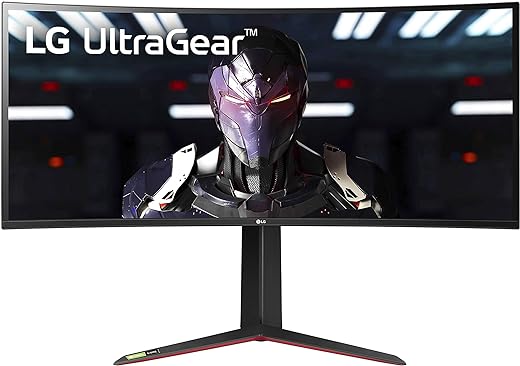 LG UltraGear QHD 34-Inch Curved Gaming Monitor 34GP83A-B, Nano IPS 1ms (GtG) with VESA DisplayHDR 400, NVIDIA G-SYNC, and AMD FreeSync Premium,...