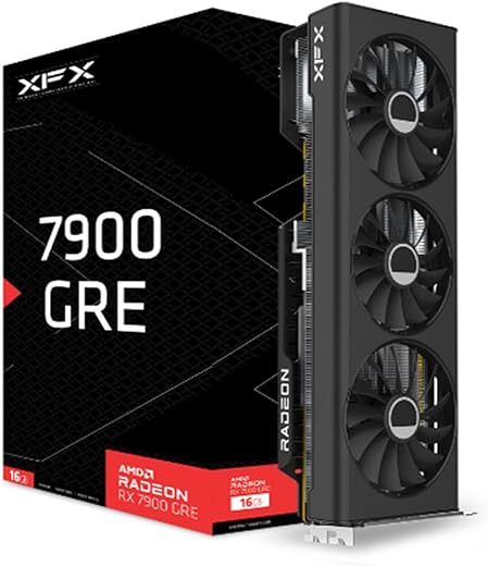 XFX Radeon RX 7900GRE Gaming Graphics Card with 16GB GDDR6, AMD RDNA 3 RX-79GMERCB9