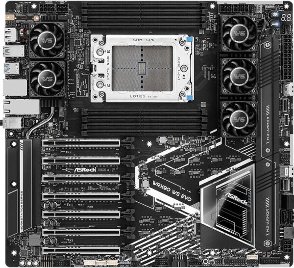 ASRock WRX90 WS EVO Socket sTR5 AMD WRX90 DDR5 extended ATX SSI EEB Motherboard